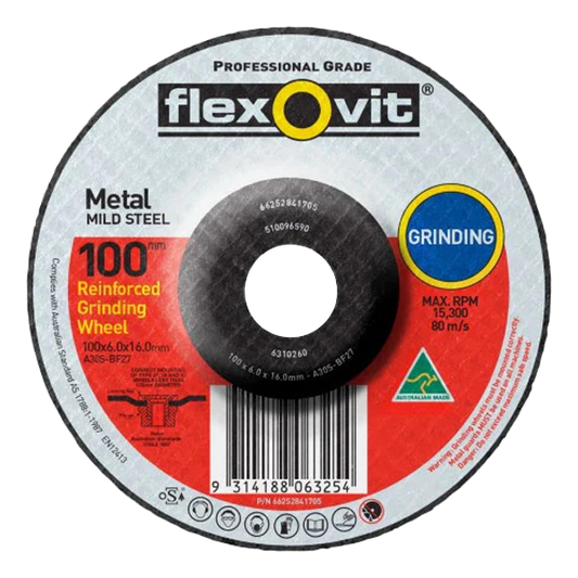 Flexovit Metal Grinding Wheel (102x6.0x16mm)