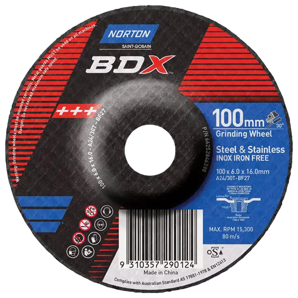 Norton BDX Metal Grinding Wheel (100x6x16mm)